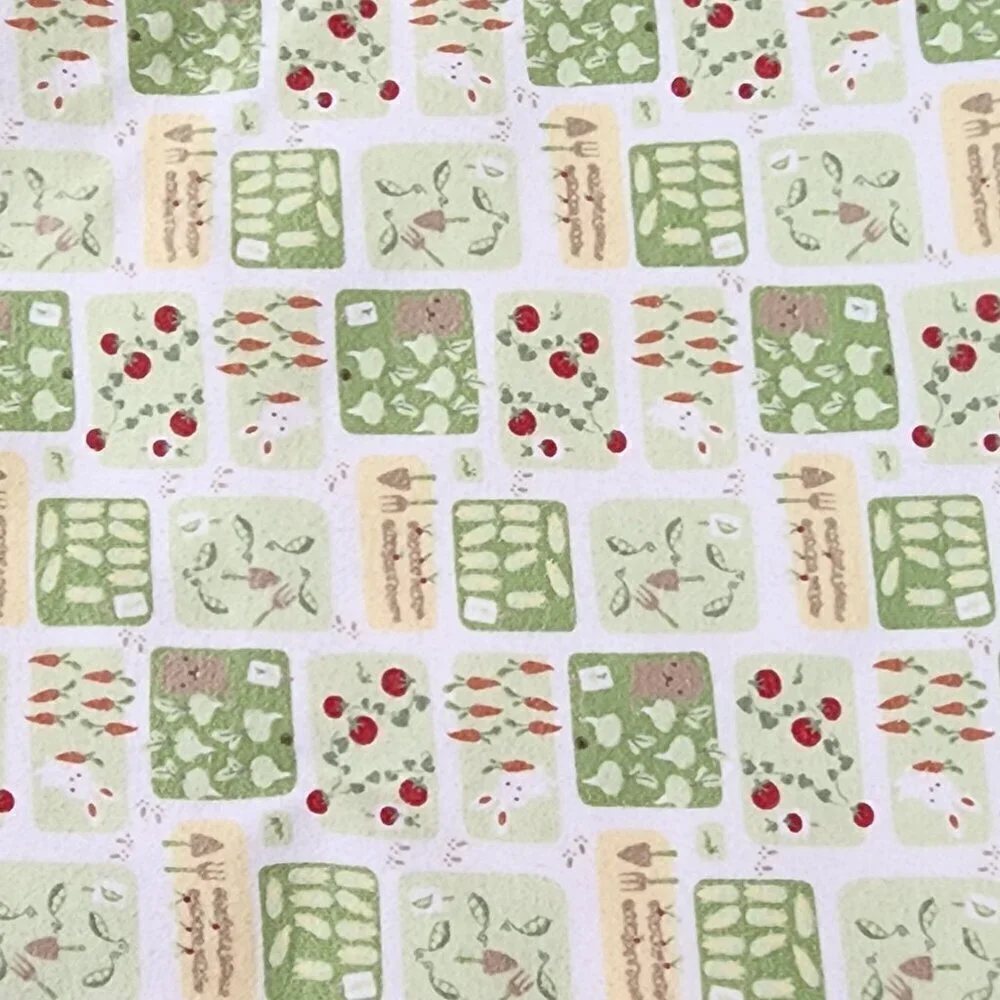 Gymboree Does Your Garden Grow vegetables blanket Yellow Green dig